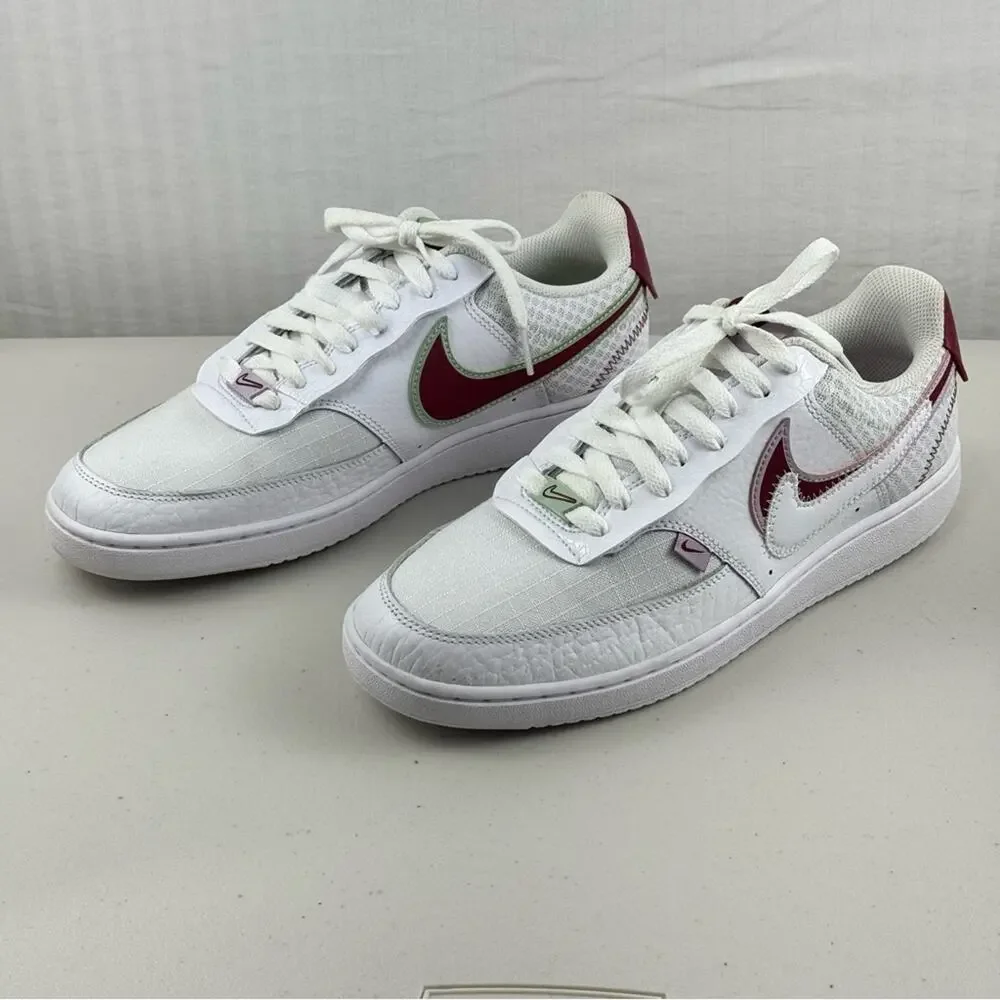 Nike Court Vision Low Premium Valentine’s White & Red Sneakers Women’s 10 EUR 42